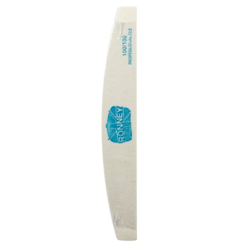 RONNEY Professional PREMIUM Nailfile -PILNIK 100/100 BIAŁY PÓŁKSIĘŻYC   